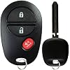 KeylessOption Keyless Entry Remote Fob with Uncut Blank Car Ignition Key for GQ43VT20T