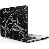 iDOO Soft Touch Plastic Hard Matte Case ONLY for MacBook Pro 13 inch with Retina Display NO CD Drive (A1425 / A1502) - Black Marble
