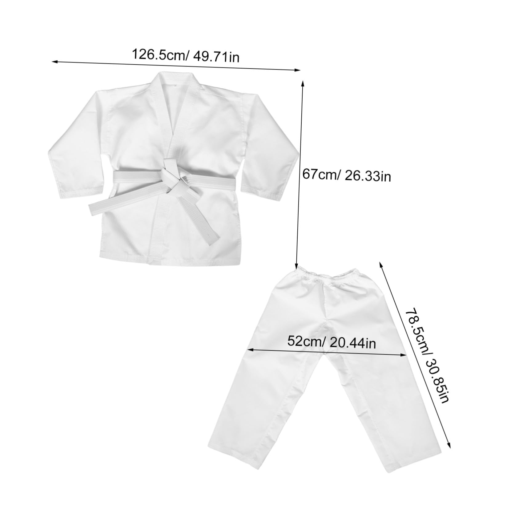 Didiseaon Uniforme de Karaté et Taekwondo pour Garçon Fille et Adultes Costume Arts Martiaux Robuste et Épais avec Ceinture Tenue Entraînement Polyvalente et Sécurisée pour Pratique