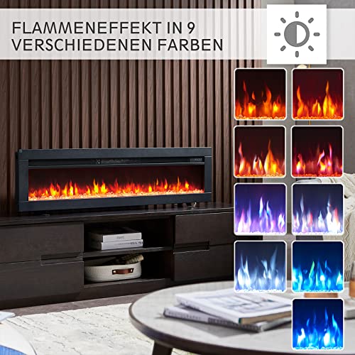 Camino Elettrico BALDERIA Agnes 40 | Effetto Fiamma 3D Realistico + Riscaldamento 2000W | Con Telecomando - Foto 11