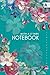 Notebook with A-Z Tabs: 6x9 Lined-Journal Organizer Medium with Alphabetical Tabs Printed | Watorcolor Rosa Persica Rose Design Teal