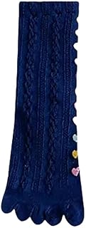 SJFYB Calcetines del dedo del pie 5 Piezas De Cinco Dedos Para Niñas Algodón Puro Puro Jacquard Jacquard Color Retro Corazón