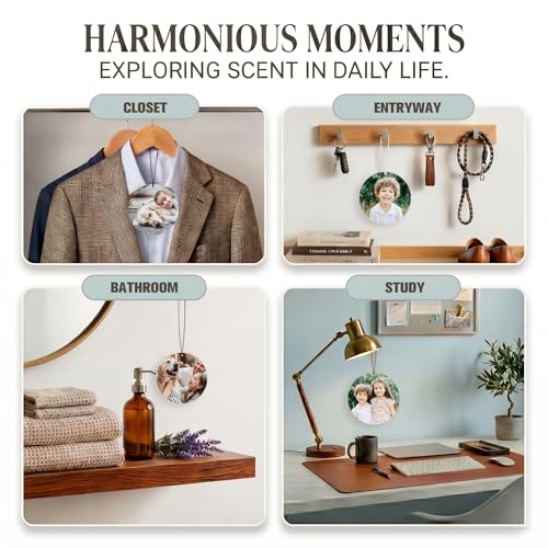 Image of Custom Air Freshener for Car, Personalized Air Fresheners, Custom Double Sided photo Air Freshener, for Wardrobe,Bathroom and Hanging Ornaments (Round)