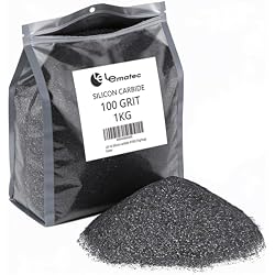 LE LEMATEC Silicon Carbide Media 100 Grit Abrasive Sandblasting Sand | Rock tumbler & lapidary polishing refill, reusable, blast cabinet & compressor ready, deburr, etch, 2.2lb