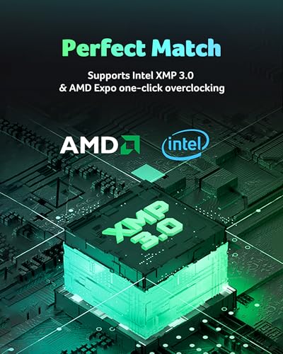 Image of Acer HT200 DDR5 RAM 32GB (16GBx2) 6000MHz CL30 PC5-48000, Intel XMP 3.0 AMD Expo Compatible Computer Memory - BL.9BWWA.439