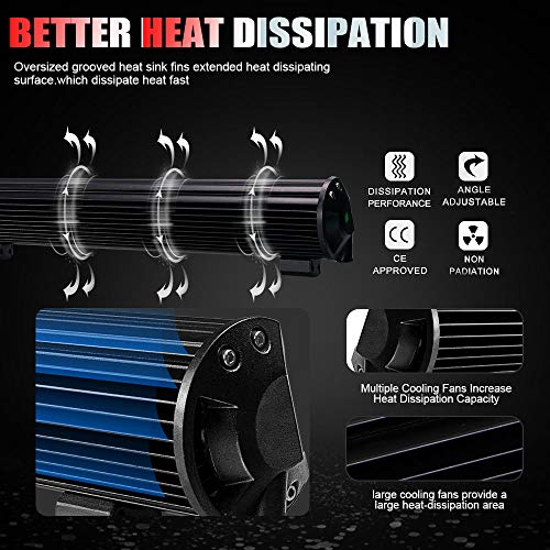 Turbo Sii 12 Inch Led Light Bar Spot Flood Combo Beam 180W Double Row Light Bar Off Road Driving Led Work Lights For Utv Atv Truck Boat Waterproof #TOP3