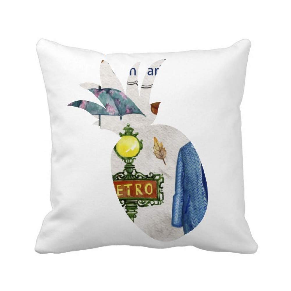 Coussin carré haut de gamme motif ananas avec couverture France Vie