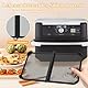 Spritzschutz für Ninja Foodi Flexdrawer 10,4 L Heißluftfritteuse AF500EU, Ninja Heißluftfritteuse Zubehör, Air Fryer Accessories Ninja AF500EU, Wiederverwendbar Faltbarer Silikon Spritzschutz Zubehör