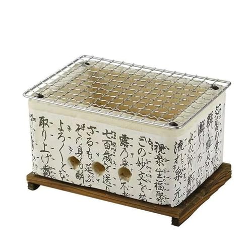 Poêle à charbon de bois japonais en argile, barbecue de table au charbon de bois, barbecue multifonctionnel, outil de camping, poêle à bois portable, barbecue Yakitori for pique-nique, camping et cuis
