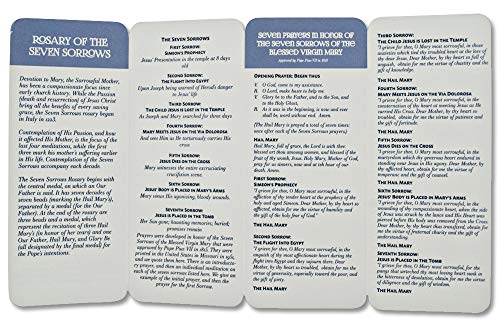 Venerare Seven Sorrows Rosary Chaplet | Traditional Catholic Devotion | Hand Made in Italy | Comes with Explanatory Brochure with All Prayers | Makes a Great Gift! (Cord Rosary - Mahogany)4