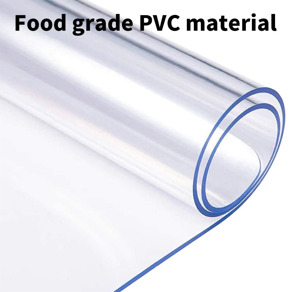 Clear Desk Mat, 100 x 40 cm Non-Slip PVC Clear Desk Protector Mat, Waterproof Round Edges Desk Protector Mat - Image 3