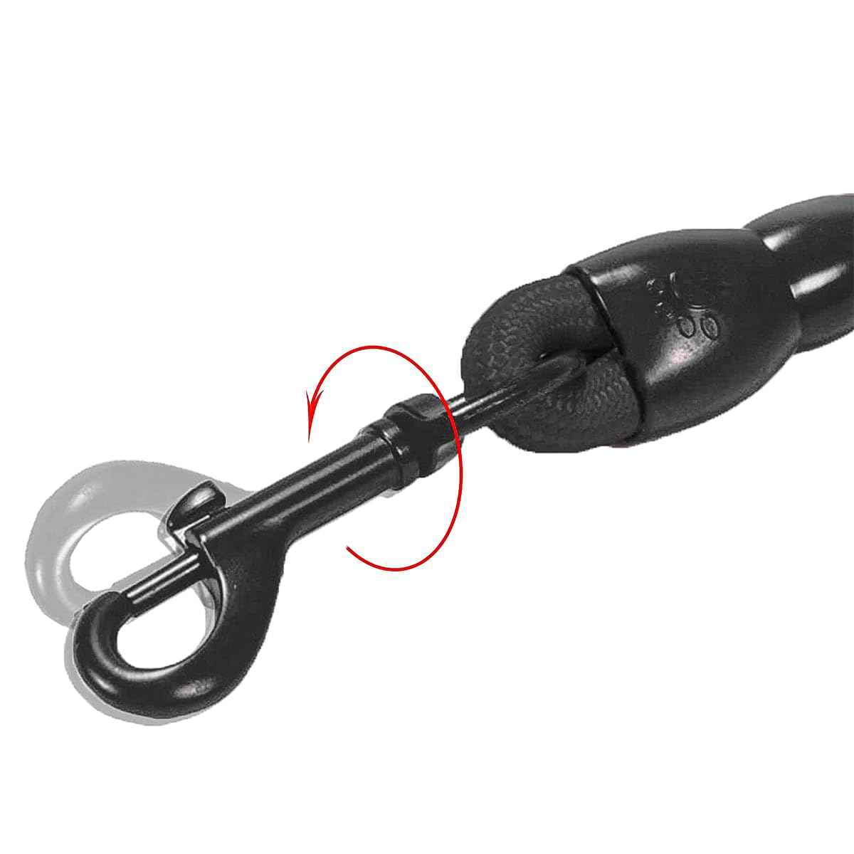 Sarini Pet Multi Leash 4-Head Leash for Small Medium and Large Dogs Detachable Nylon Leash for Walking Multiple Pets with 360° Swivel Buckle Fixed Leash Length Black - Image 3