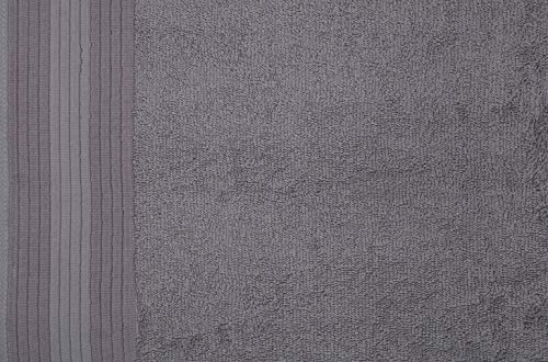 Image of Casa Copenhagen, Super Soft Pleats Collection 2 Pieces 100% Cotton Large Bath Towel (Size : 75 x 150 cm) - Grey & Honey Suckle
