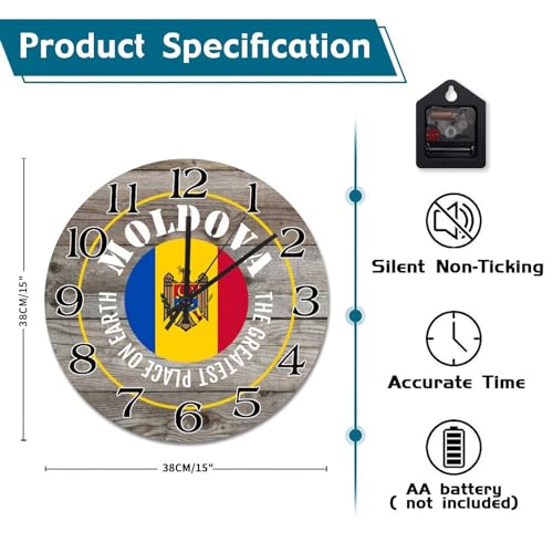 Horloge murale Moldavie pour salon rustique maison