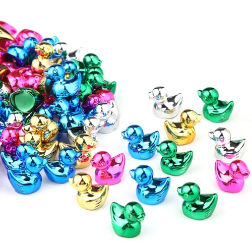 Mini figuras de patos metálicos multicolor pack 300 piezas miniatura 1