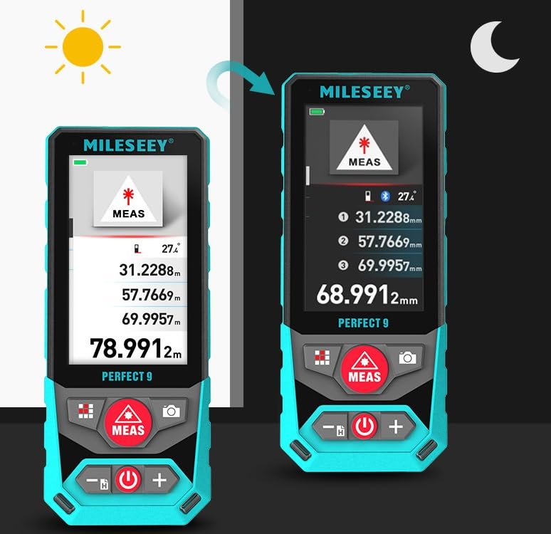 Image of MileSeey P9 300M Multifunctional Laser Measurement Tool with Pointfinder Camera, P2P Technology, Perfect for Outdoor Long Range Measurement 300M, Accuracy: ±2mm, Measuring Units: M /in /ft /ft+ in