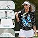 Oramclsy Butterfly Womens Golf Shirts 3/4 Long Sleeve V Neck Button Down Shirts Moon Versatile Athletic Apparel Business Causal Work Blouses Tops Slim Suitable for All Body Types