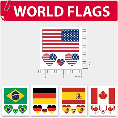 America Flag Tattoos,10 Sheets Usa America Flag World Cup|Copa America|Sports Memorial Day, Independence Day, Labor Day Tattoos ,40 Pcs Waterproof Sweat Sports National Flag Removable Fake Tattoos For Men Kids Women(America) #TOP2