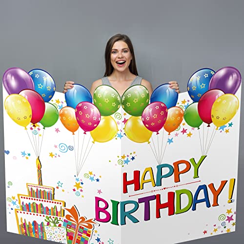 Kosiz Jumbo Birthday Card 3Ft Giant Guest Book 24 X 35 Inches With Envelope Big Birthday Party Signs Decorations Large Birthday Gifts Cards Supplies For Group Celebration Men Women (Colorful) #TOP20