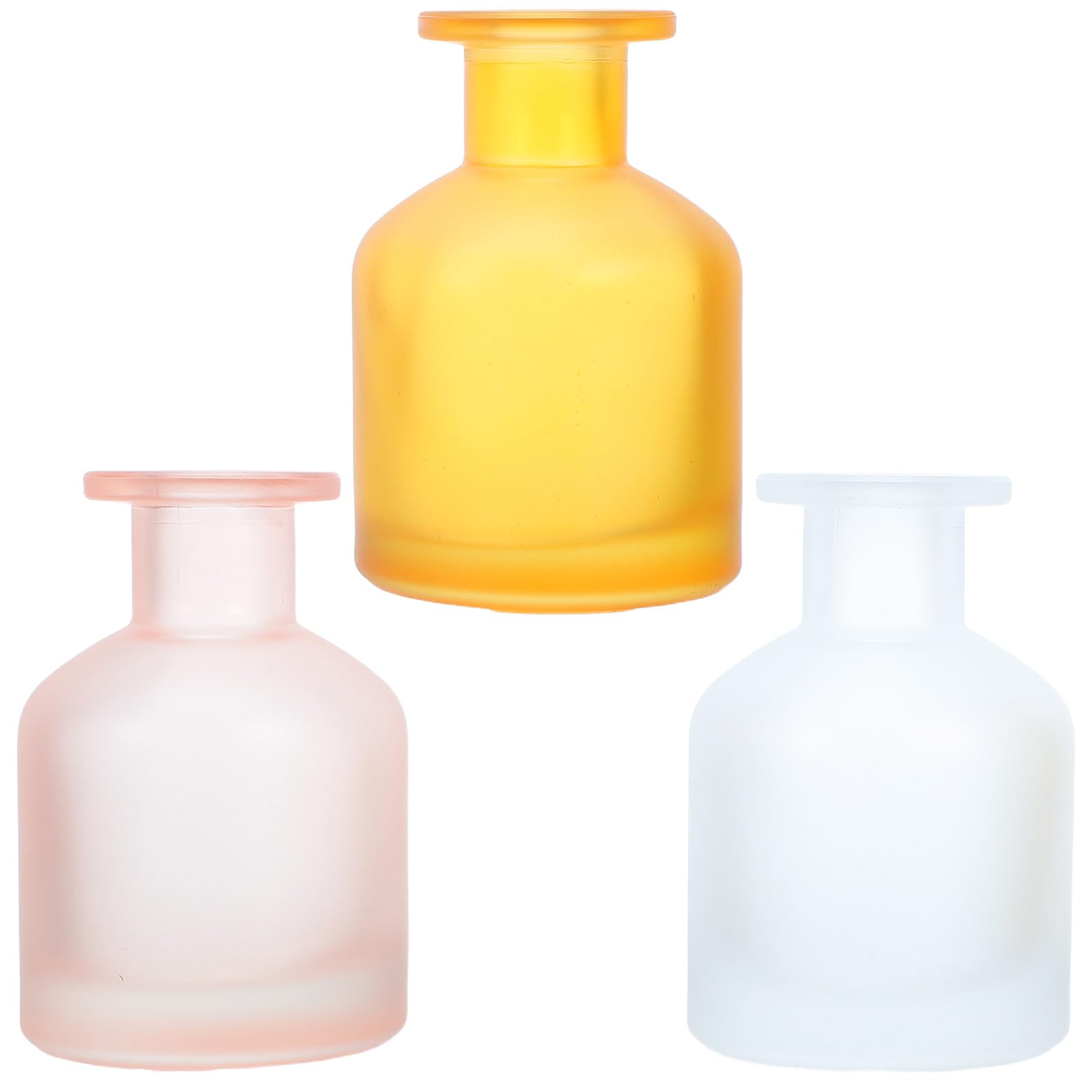 3 puste szklane butelki do dyfuzorów - 130 ml/4,5 uncji, wielokrotnego napełniania, słoiki do aromaterapii - małe pojemniki na perfumy z olejkami eterycznymi do domu, biura, deski