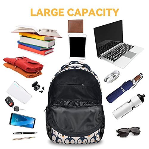 Cute Penguin Backpack, 16 Inch Animal Theme Bookbag with Adjustable Straps, Durable, Lightweight, Large Capacity, School Backpack for Kids Girls Boys4