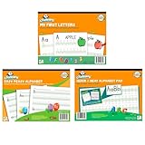 Chaque lettre a deux pages de traçage et une page d'écriture pour renforcer ce qui a appris.