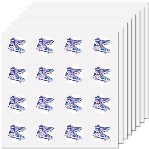 CREATCABIN 128 Stück Rollschuh-Planer-Aufkleber,Helm-Aufkleber,Selbstklebend,Wasserfest,Runder Punkt-Cartoon-Aufkleber,Massenaufkleber Für Scrapbooking,Kalender,Wasserflaschen,Tasse,Tagebuch,2.5cm