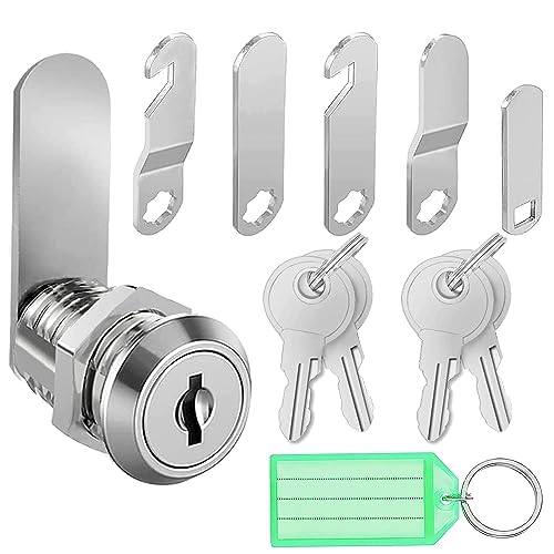 Preisvergleich Produktbild qingmeng Briefkastenschloss 16mm mit 5 verschiedenen Schlossplatten,Briefkastenschloss 4 schlüssel,Briefkasten schloß,Briefkastenschlösser,Schloss Briefkasten,Briefkastenschloss für Schranktüren,Möbel