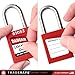 TRADESAFE Lockout Tagout Locks Set - 10 Red Loto Locks, Lockout Locks Keyed Different, 2 Keys Per Lock, OSHA Compliant Lock Out Tag Out Padlocks, Safety Padlocks for Electrical Lockout Tag Out Kits