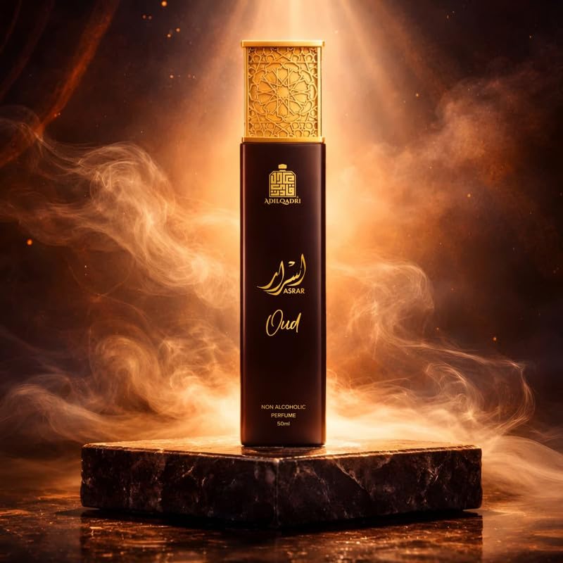 Adilqadri Asrar Oud 50ml Perfume for Men & Women – Non-Alcoholic Saffron, Rose, Jasmine, Oud & Amber Fragrance – Long Lasting Warm Floral Woody Scent-image-10