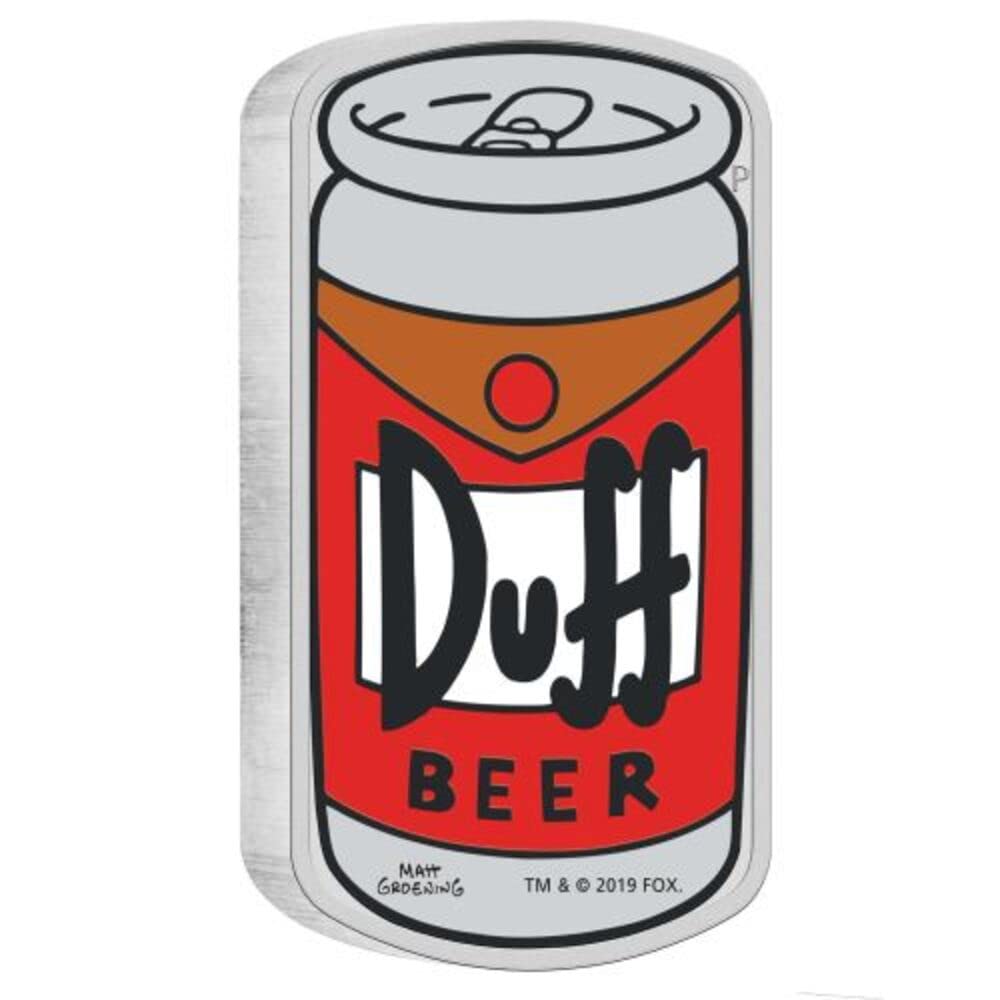 Duff Beer Simpsons 1 Oz Silver Coin Tuvalu 2019