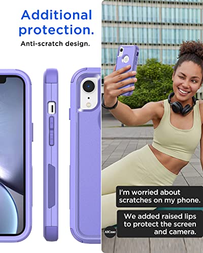 Aicase Rugged Case For Iphone Xr,Heavy Duty 3-Layer Pocket-Friendly Durable Military Grade Protection Shockproof/Drop Proof Protective Cover For Iphone Xr 6.1”_4 #TOP6