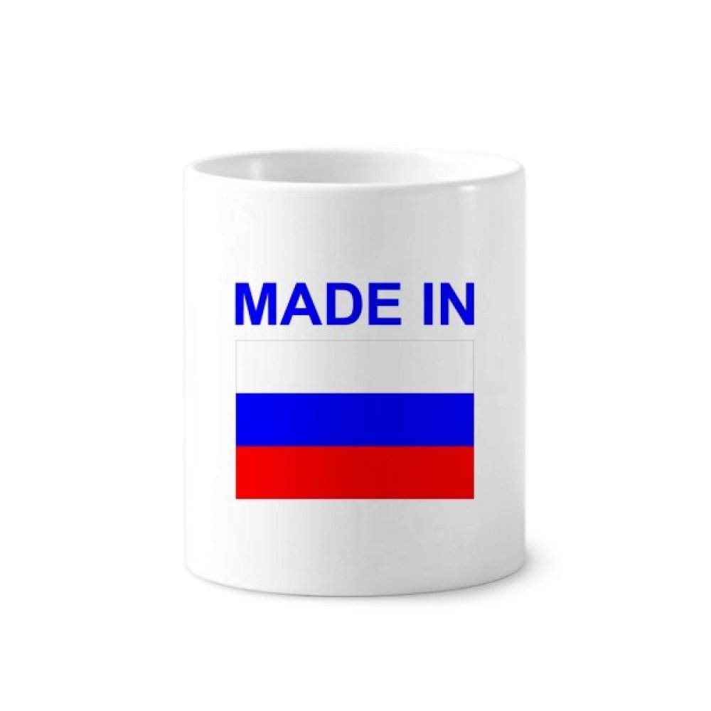 Made In Russia Country Love Toothbrush Pen Holder Mug Ceramic Stand Pencil Cup