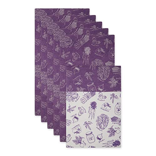DII Fridge Liner Collection Non-Adhesive, Cut to Fit, 12x24, Eggplant Market, 6 Piece