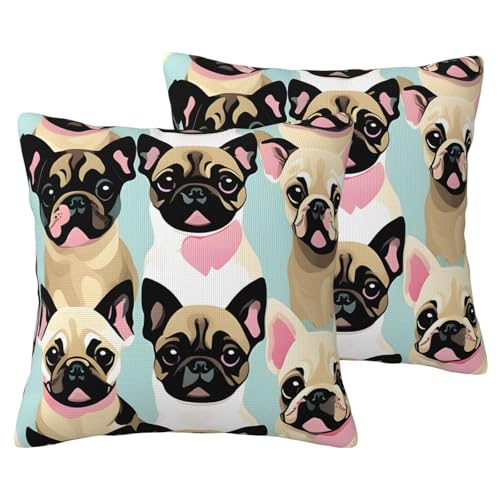 Housses de coussin carlin EdWal de qualité supérieure lot de 2 - 2