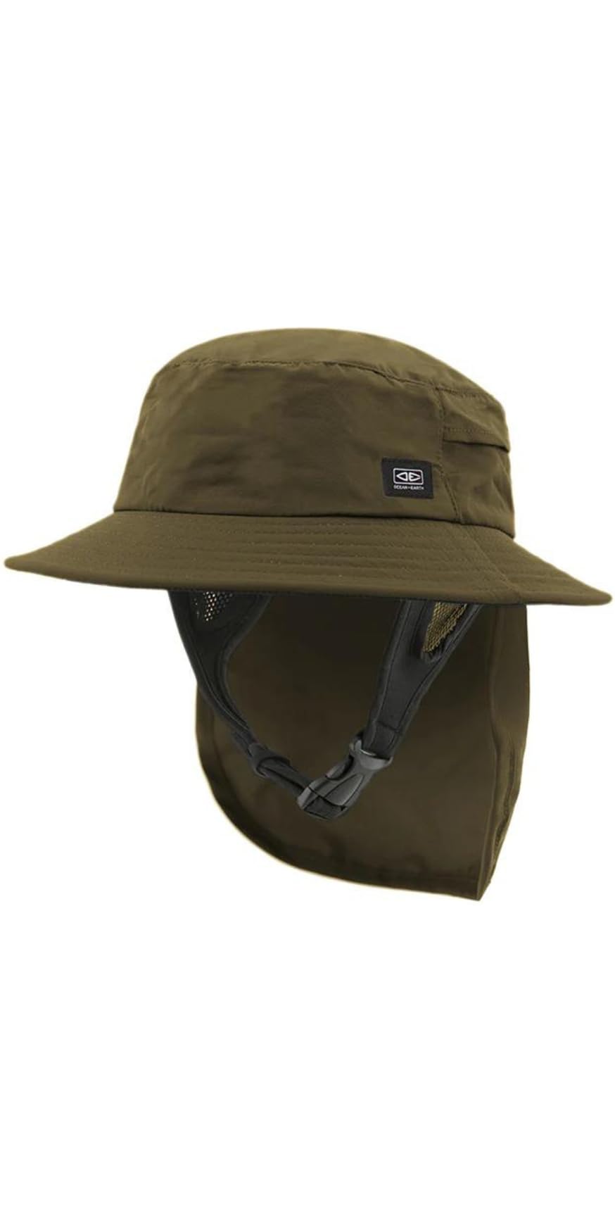 Ocean and Earth Indo Stiff Peak Surf Hat - Olive - Lightweight - Unisex - Style: Bucket