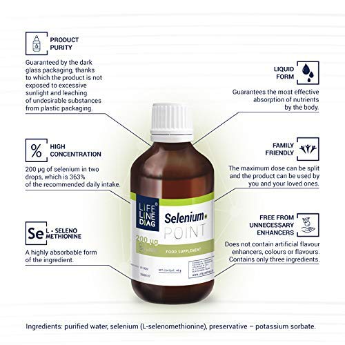 LifeLine Diag 40g Liquid Form Selenium Point 200 UG per Daily dose