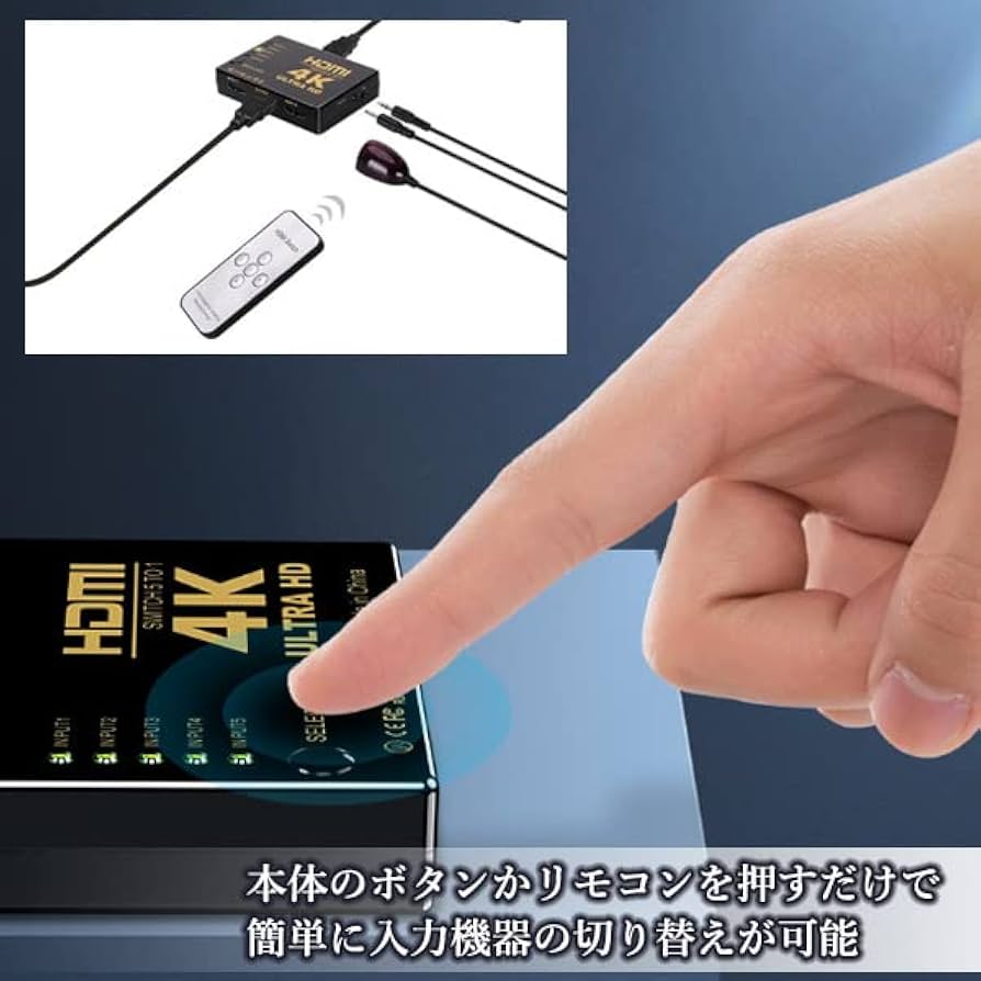 Amazon | HDMI セレクター 5入力1出力 4K 2K FHD対応 3D映像対応 分配