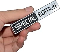 Vista 6 de 2 calcomanías de edición especial con emblema 3D para guardabarros de automóvil, camión, SUV, color negro cromado, 2