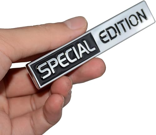 Miniatura 6 de 2 calcomanías de edición especial con emblema 3D para guardabarros de automóvil, camión, SUV, color negro cromado, 2 unidades