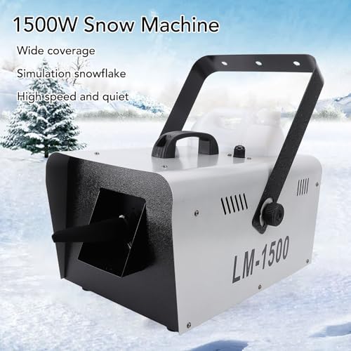 Máquina de nieve de 1500 W con control remoto, generador de nieve de alto rendimiento para fiestas invernales interiores y exteriores, Navidad y bodas miniatura 2