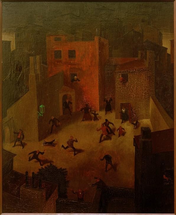 Peinture F.sedlacek Stadtbild affiches et gravures de qualite sur toile 60x90