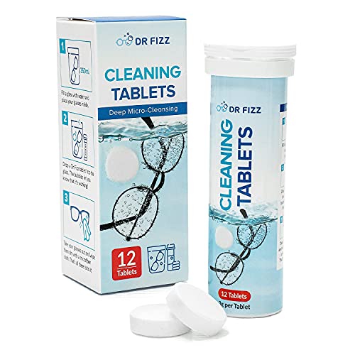 Dr Fizz Glass Cleaning Tablets - 12 Pack Eye Glasses Cleaner Tablets | Eyeglass Cleaner For Prescription Glasses, Sunglasses, And More | Eyeglass Cleaning Solution Removes Dirt, Dust, And Smudges #TOP19