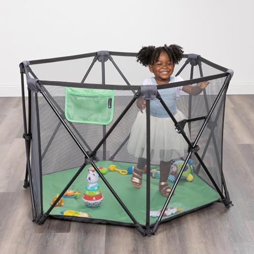 Image of Baby Trend Play Zone Pop-up Play Pen, Playful Green
