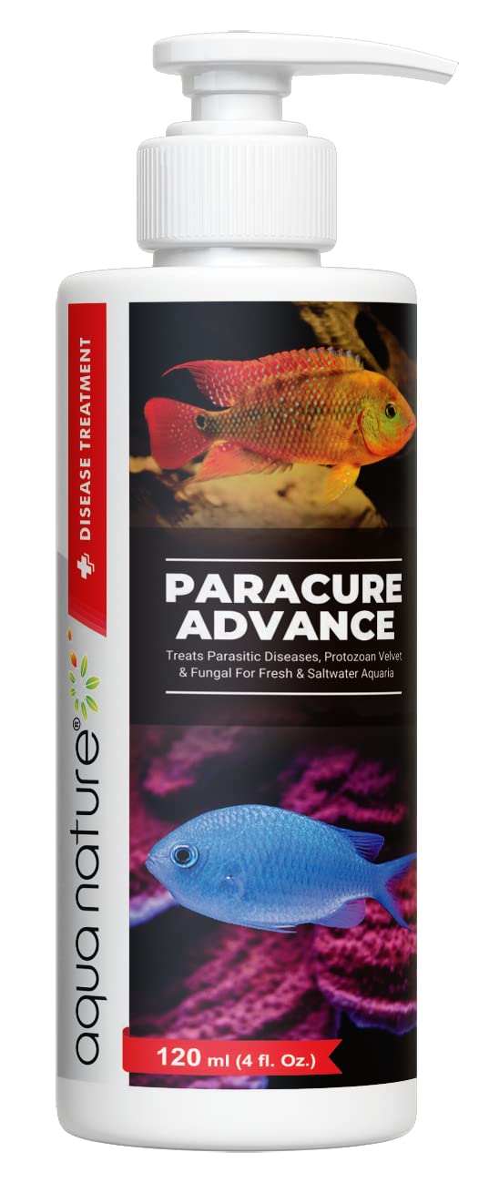 AquaNature Paracure Advance Treats Parasitic Diseases,Protozoan Velvet & Fungal Infection for Fresh & Saltwater Aquarium (120ml) (B0CPCM6B78) Amazon Price History, Amazon Price Tracker