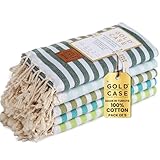 Gold CASE Myra - Juego de 5 toallas de mano turcas originales de 20 x 40 pulgadas,