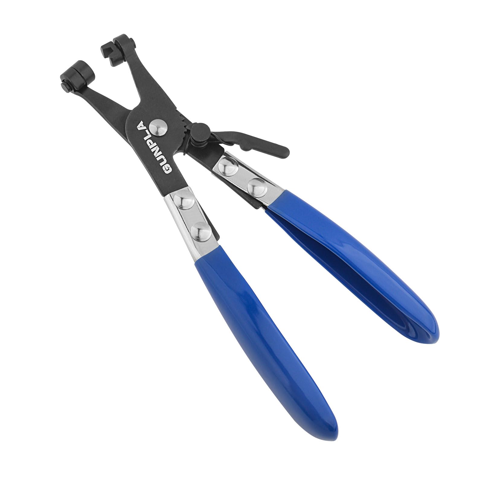 Hose Clamp Pliers Carbon Steel Heavy Duty Installation and Removal Clipping Auto Repairing Tool, Hoses Jaws Squeezing Clamps Clips Ring-Type Swivel Flat-Band Plier for Adjust Tighten Loose