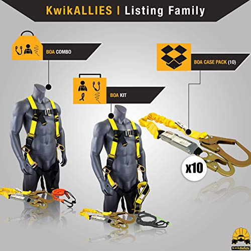 KwikSafety - Charlotte, NC - BOA [1 PACK] External Shock Absorber Single Leg 6ft Safety Lanyard OSHA ANSI Fall Protection Restraint Equipment Snap Rebar Hook Connectors Construction Arborist Roofing by KwikSafety - Image 8