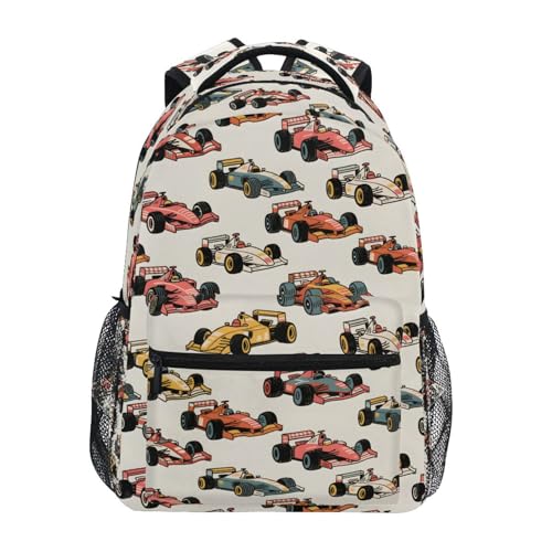 Racing Car Cartoon Backpack for School Boys Girls Adults Kids Bookbag Laptop Bag 18L