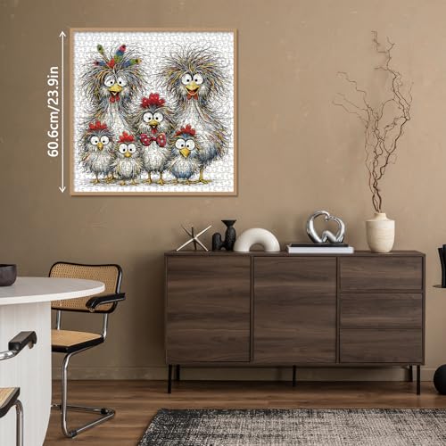  Fantasy Chicken Puzzles for Adults 1000 Pieces, - image 5